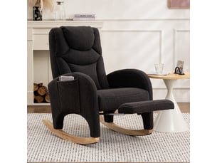 Fauteuil relax manuel 66x125x101cm <strong></strong> Tissu bouclette gris