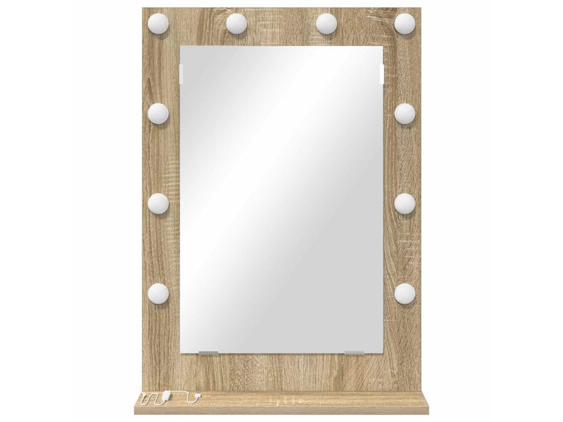 Miroir de vanité, miroir de coiffeuse chêne sonoma 70 x 50 x 18 cm rectangulaire cf62770 - Conforama D