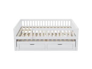 Lit gigogne 140x200 cm MAISONORA coloris blanc