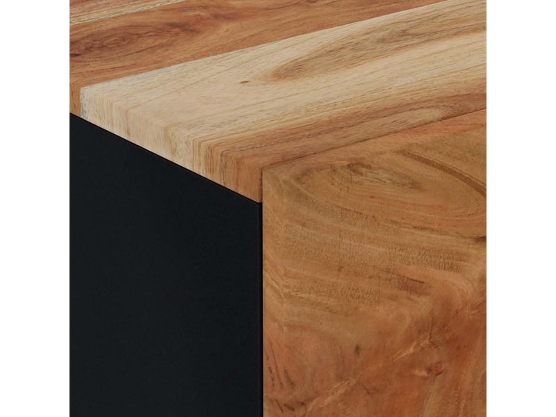  Lot de 2 tables de chevet - cabinet de chevet - table de nuit 40x33x46 cm bois d'acacia massif  - Conforama D