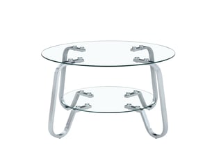Table rond(e) coloris argenté <strong>ATELIER CONFORTIEL</strong> <strong></strong> - 80 cmx80 cm
