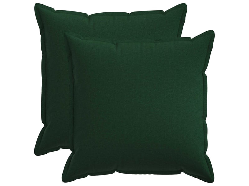  Lot de 2 coussins, coussins décoratifs houten vert foncé lin synthétique cf56526  - Conforama B
