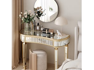 Table basse arrondi(e) coloris bicolore <strong>DESMIU</strong> <strong></strong> - 38 cmx120 cm