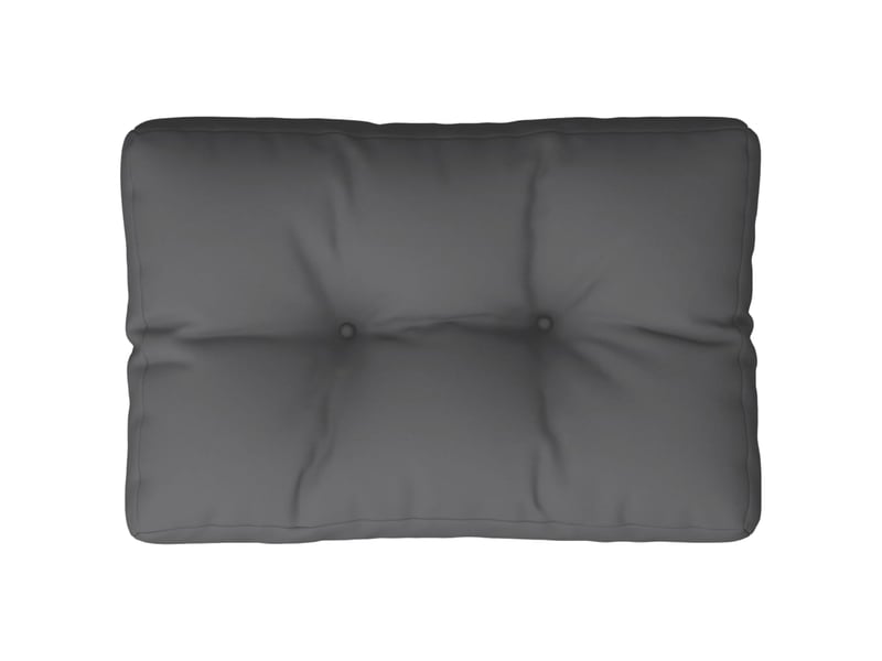  Coussin de palette, coussin de chaise, coussin de canapé anthracite 50x40x12 cm tissu cf55273  - Conforama A