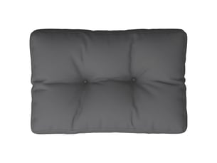 Coussin de palette, coussin de chaise, coussin de canapé anthracite 50x40x12 cm tissu cf55273