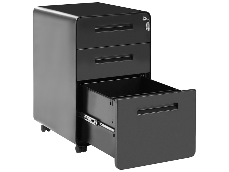  Meuble de rangement larco noir  - Conforama D