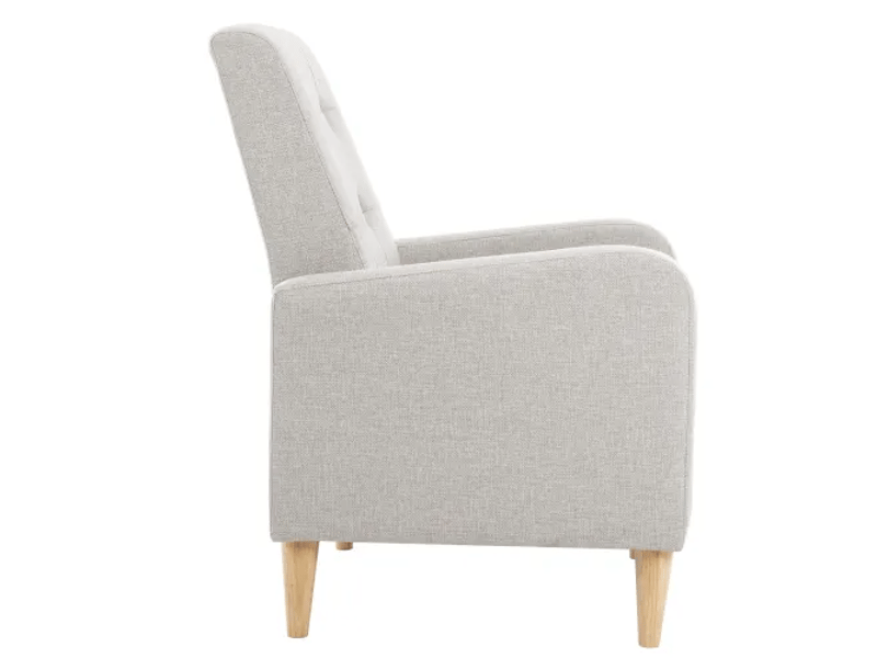 Fauteuil lounge 1 place style nordique, chaise rembourrée pour salon ou chambre - Conforama D