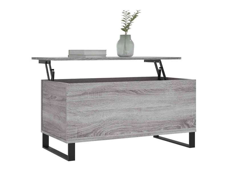  Table basse - table de salon - table à thé sonoma gris 90x44,5x45 cm bois d'ingénierie  - Conforama C