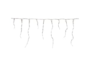 Rideau lumineux stalactite d'extérieur 10 m 600 led blanc froid à effets avec minuteur sur secteur