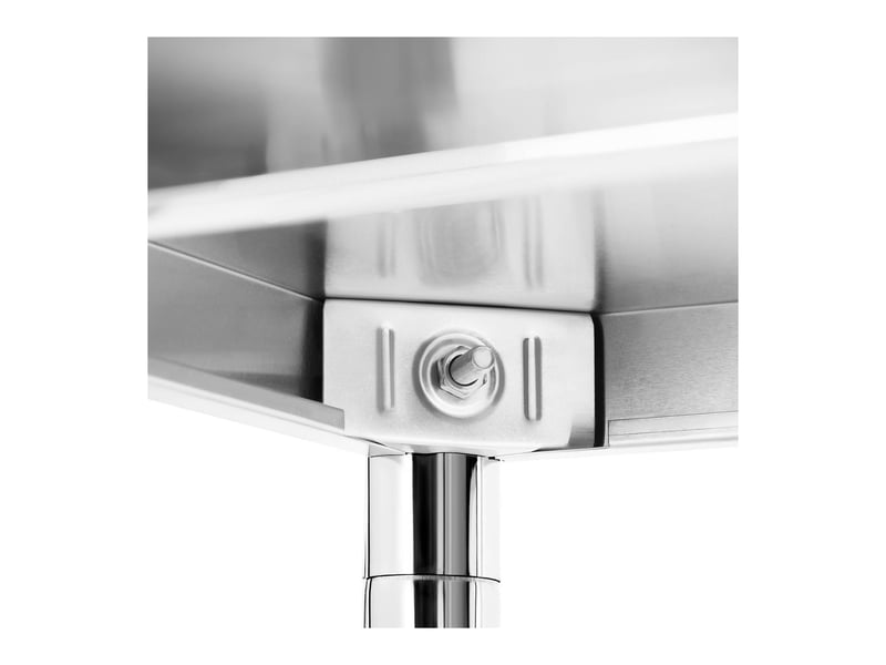  Étagère en acier inoxydable inox à poser de cuisine professionnelle 4 niveaux (dimensions : 120 x 40 x 180 cm, nombre de tablettes : 4, capacité de 200 kg) professionnel 14_0005189  - Conforama B