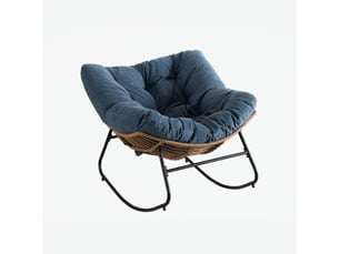 Fauteuil fixe  <strong></strong> Tissu bleu