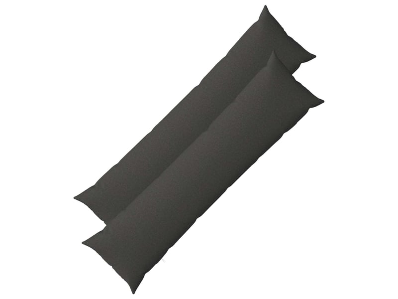  Lot de 2 coussins avec oreiller, coussins décoratifs heerlen gris foncé tissu cf50222  - Conforama B