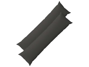 Lot de 2 coussins avec oreiller, coussins décoratifs heerlen gris foncé tissu cf50222