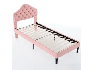 Lit 2 places 90x200 cm OOIILLEE  Luxe haut de gamme coloris rose