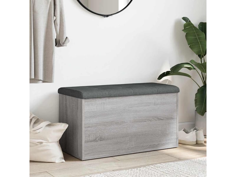  Banc chambre, banc de rangement sonoma gris 82x42x45 cm bois d'ingénierie  - Conforama C