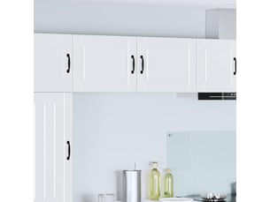 Meuble mural de cuisine | armoire de cuisine 2 pcs blanc bois d'ingénierie shl9335