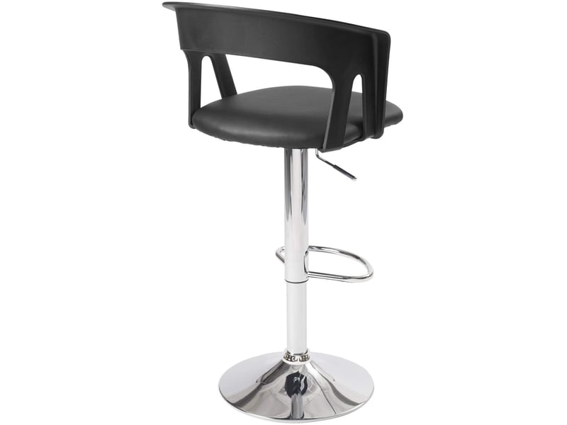  Lot de 2 tabourets de bar réglables pivotants simili cuir noir avec dossier ayo 124-AYO - Conforama D