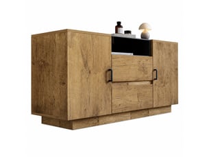 Buffet 2 porte(s) 2 tiroir(s) ULQENI - 140 cm coloris bois clair