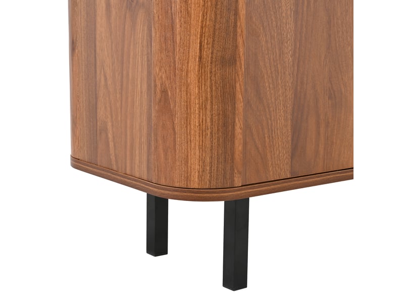  Meuble tv moderne noir et noyer, 190 cm avec rangement  - Conforama B