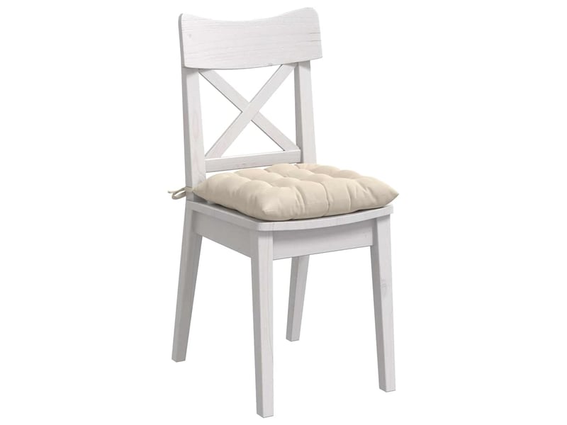  Lot de 4 coussins de siège, coussins décoratifs microfibre beige 40 x 40 x 6 cm cf59942  - Conforama C