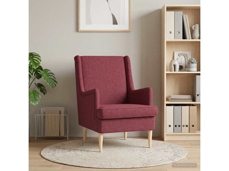  Vidaxl fauteuil bordeaux tissu  - Conforama B