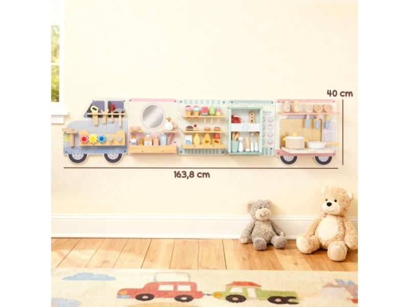 Tableau d’activités montessori camion, jouet sensoriel pour enfants dès 3 ans - Conforama C