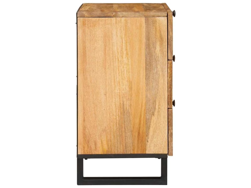  Table de chevet - cabinet de chevet - table de nuit naturel 50 x 33 x 62 cm bois de mangue massif  - Conforama C