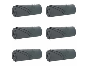 Couverture jetée de canapé 6 pcs gris foncé 210x140 cm 2.56 kg