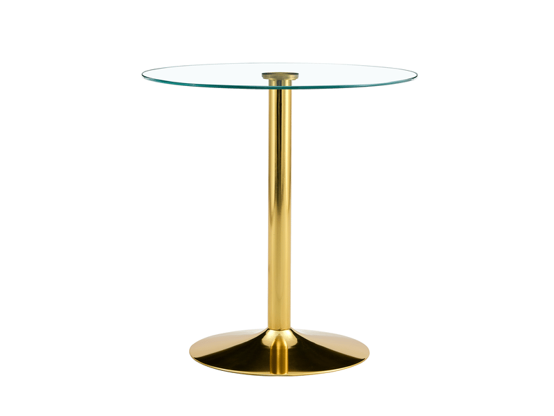  Table bar moderne 89 cm – verre trempé, piètement noir, hauteur 92 cm – design minimaliste  - Conforama A