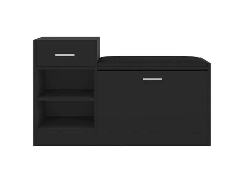 Banc à chaussures, meuble à chaussures noir 94,5x31x57 cm aggloméré  - Conforama C