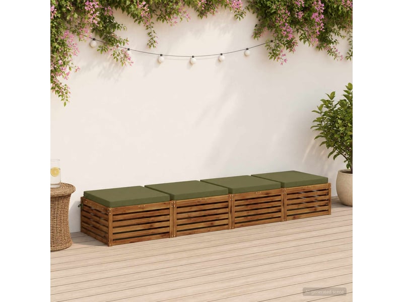  Lot de 4 coussins de siège, coussins d'assise soest 100 % polyester cf60159  - Conforama B