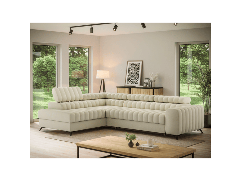  Canapé d'angle collection kanedojo coloris crème  - Conforama B