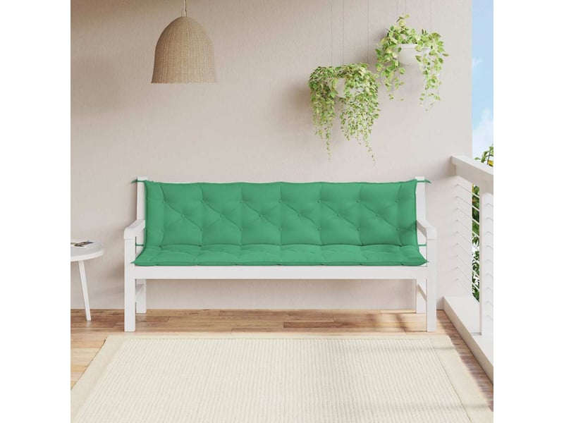 Coussin de banc de jardin, coussin d'assise vert 200x(50+50)x7 cm tissu oxford cf52859  - Conforama C