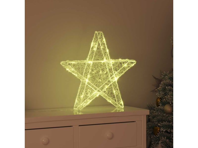 Étoile en 3d 50 led blanc chaud 55 x 53,5 x 10 cm acrylique cf61917 - Conforama B