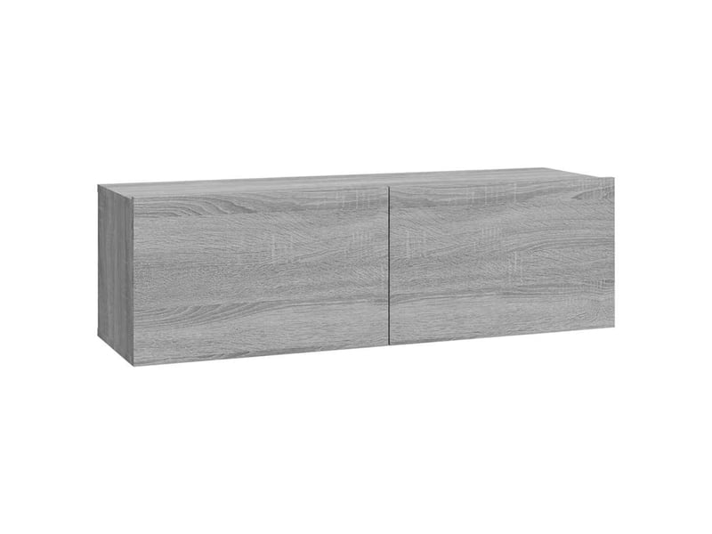  Meubles tv - banc tv - meuble de rangement muraux 2pcs sonoma gris 100x30x30 cm bois ingénierie  - Conforama E
