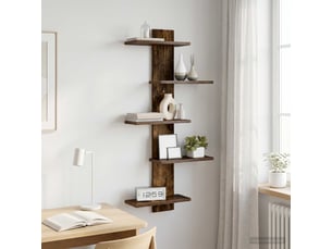 Étagère flottante, étagère murale chêne fumé 48,5 x 15 x 101 cm cf42296