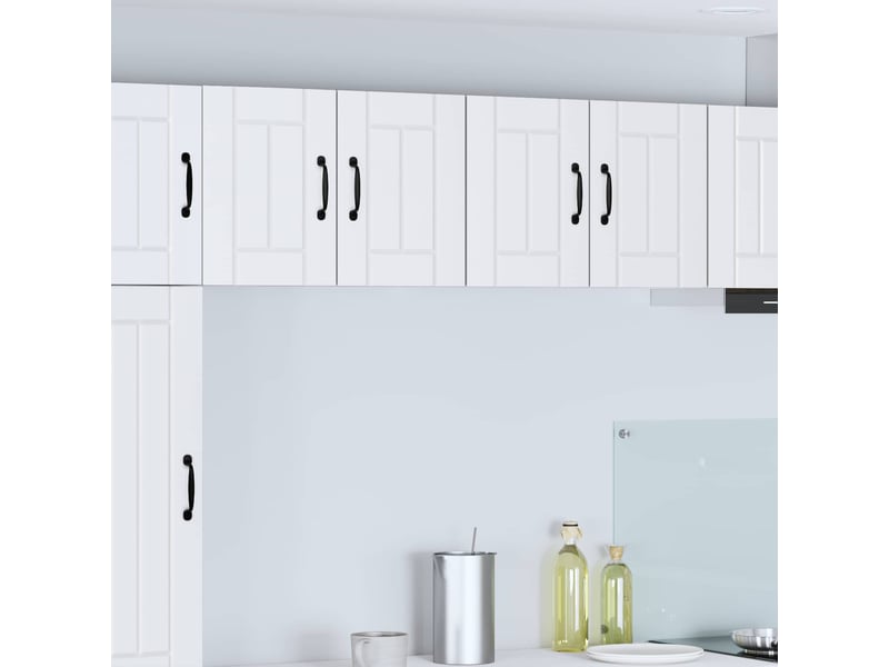 Meuble mural de cuisine | armoire de cuisine 2 pcs blanc bois d'ingénierie shl1022 - Conforama B