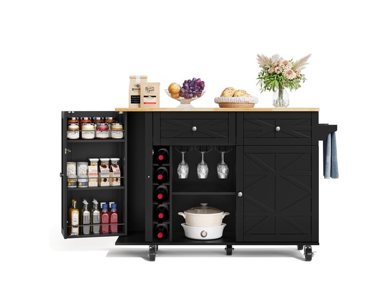  Desserte 2 portes 2 tiroirs coloris noir mdf desserte noir - Conforama A