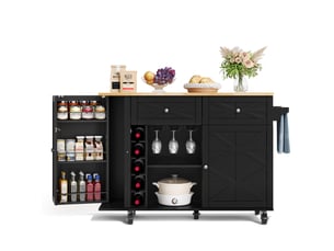 Desserte 2 portes 2 tiroirs coloris noir mdf