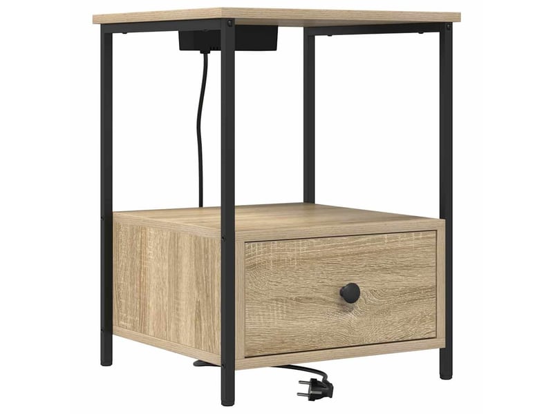 Table de chevet - cabinet de chevet - table de nuit 2 pc chêne sonoma 42 x 41 x 56 cm - Conforama E