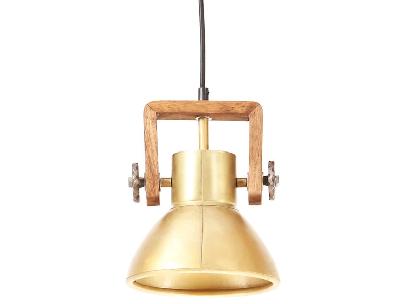Lampe suspendue, suspension luminaire industrielle 25 w laiton rond 19 cm e27 - Conforama C
