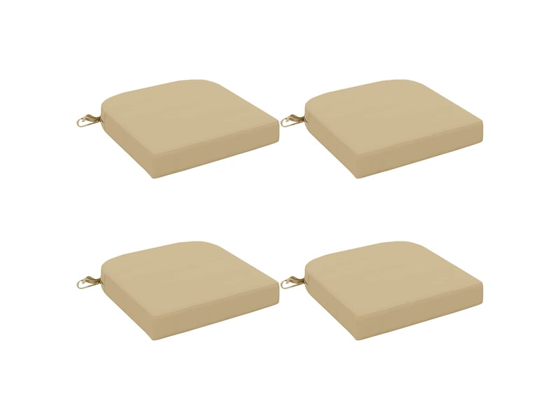  Lot de 4 coussins de siège, coussins d'assise soest 100 % polyester beige cf60779  - Conforama A
