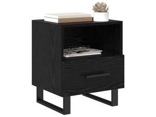 Table de chevet - cabinet de chevet - table de nuit 2 pièces chêne noir 40 x 35 x 47,5 cm