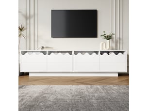 Meuble tv coloris blanc 40 cm <strong>ELVMI</strong> <strong></strong>