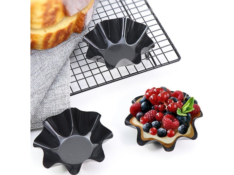  Moule muffins, 4 pcs moules cake en acier au carbone, bol de cuisson en forme de pétale, tasses de cuisson anti-adhésif pour pâtisseries,gâteau Cake tin - Conforama C
