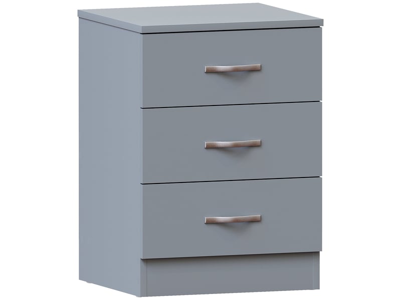  Table de chevet riano, commode de nuit, chambre, rangement, 56x40x36cm, gris, 3 tiroirs 3331468 - Conforama A