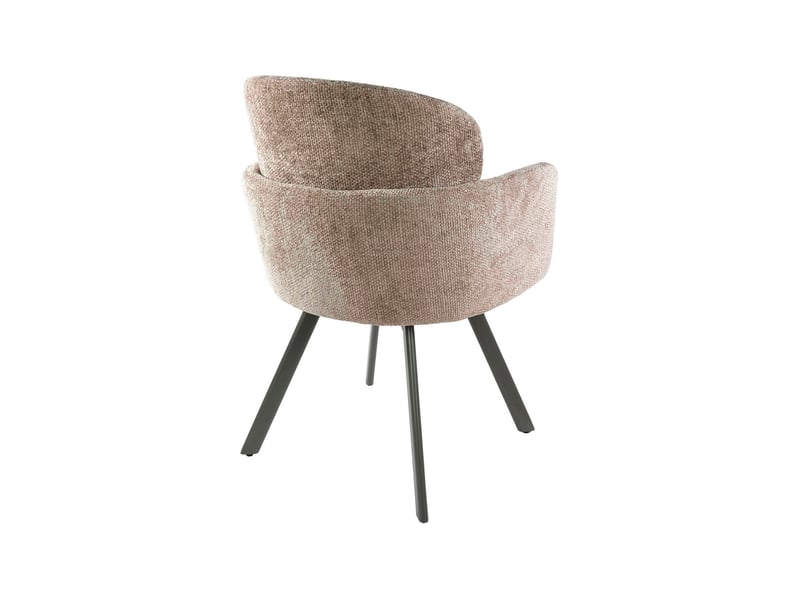  Lot de 2 fauteuils repas 58x61x85 cm en tissu texturé sable - gety  - Conforama E