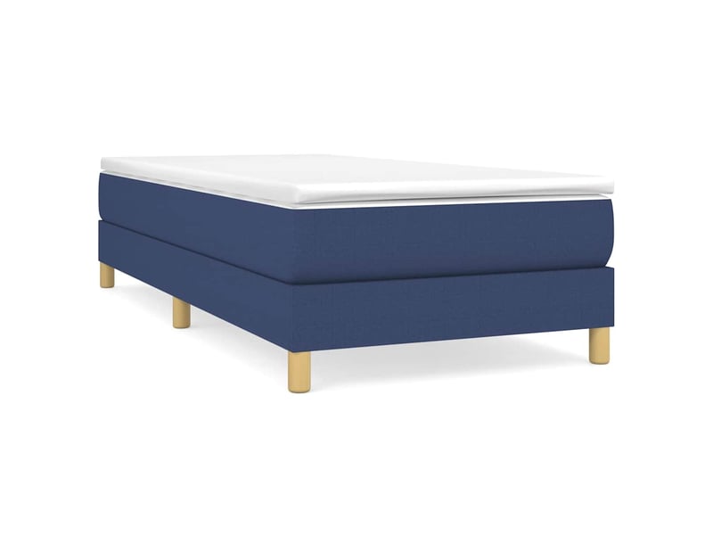  Lit simple- lit adulte -  cadre de lit à lattes bleu 100x200 cm tissu  - Conforama A