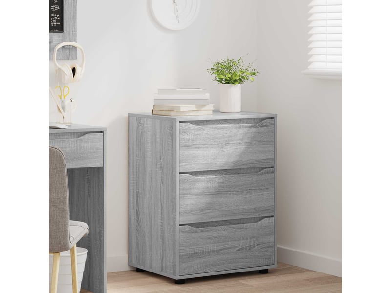  Armoire de rangement, commode de rangement 60 x 48 x 81 cm bois d'ingénierie shl8723  - Conforama E