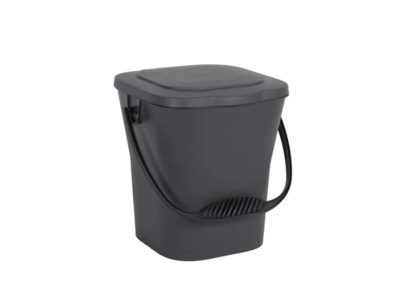  Eda - poubelle à compost - gris anthracite - 6 l - couvercle hermétique - anse  - Conforama C